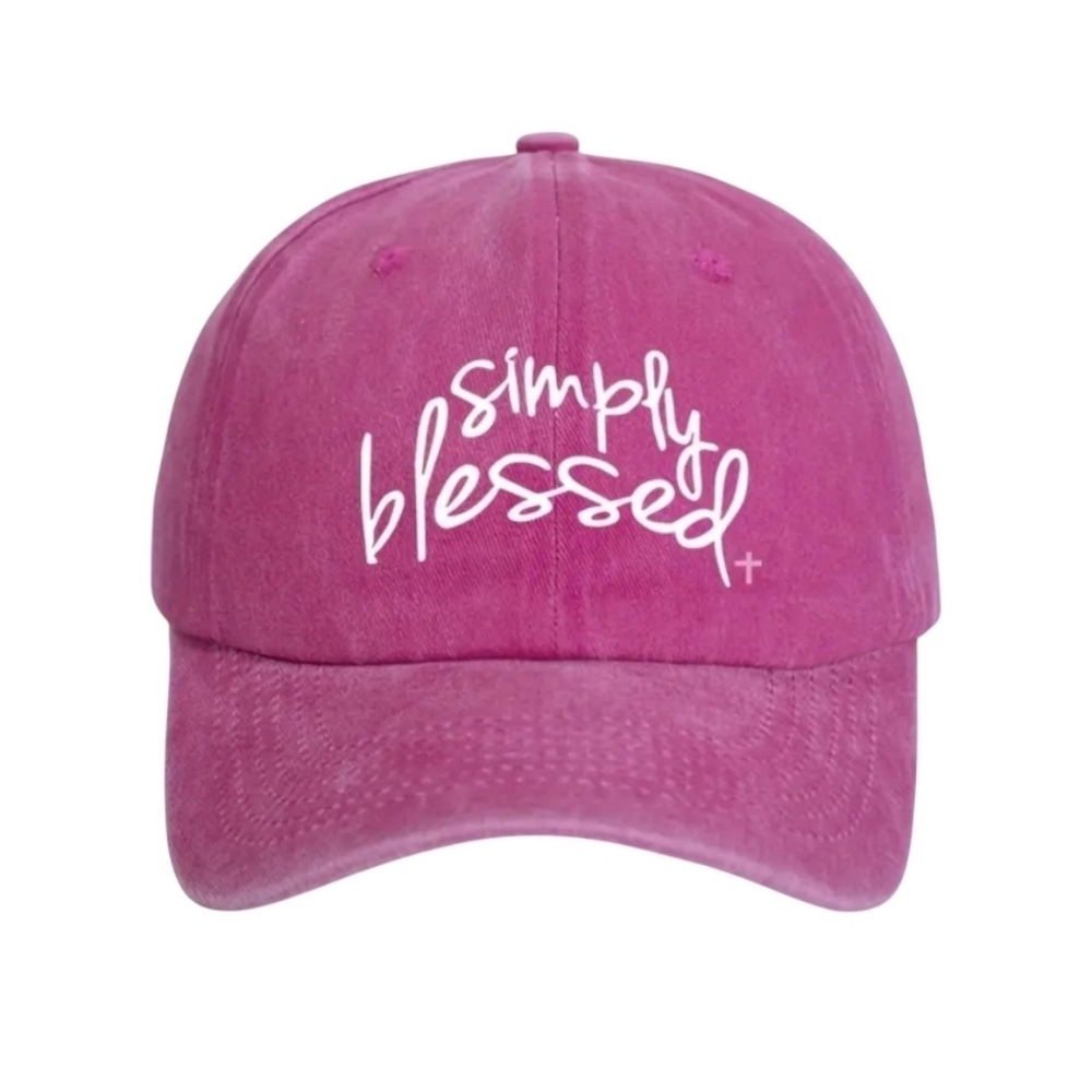 Simply Blessed Baseball Cap Adjustable Faith Hat 100% Polyester NEW - Picture 9 of 16